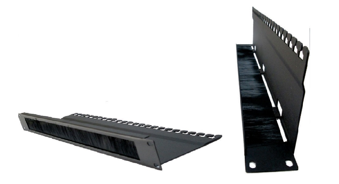 RACK ACCESSORIES: Patchcord Carrier Brush Blank Panel
